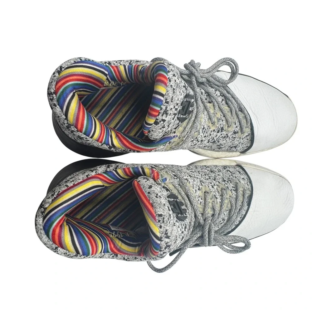 Adidas Harden Vol 1 Disruption White Black Multi BY3473 Mens 7.5 Basketball Shoe